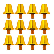 12Pcs/set Football Studs Replacement Safety Aluminum-Gold 13mm