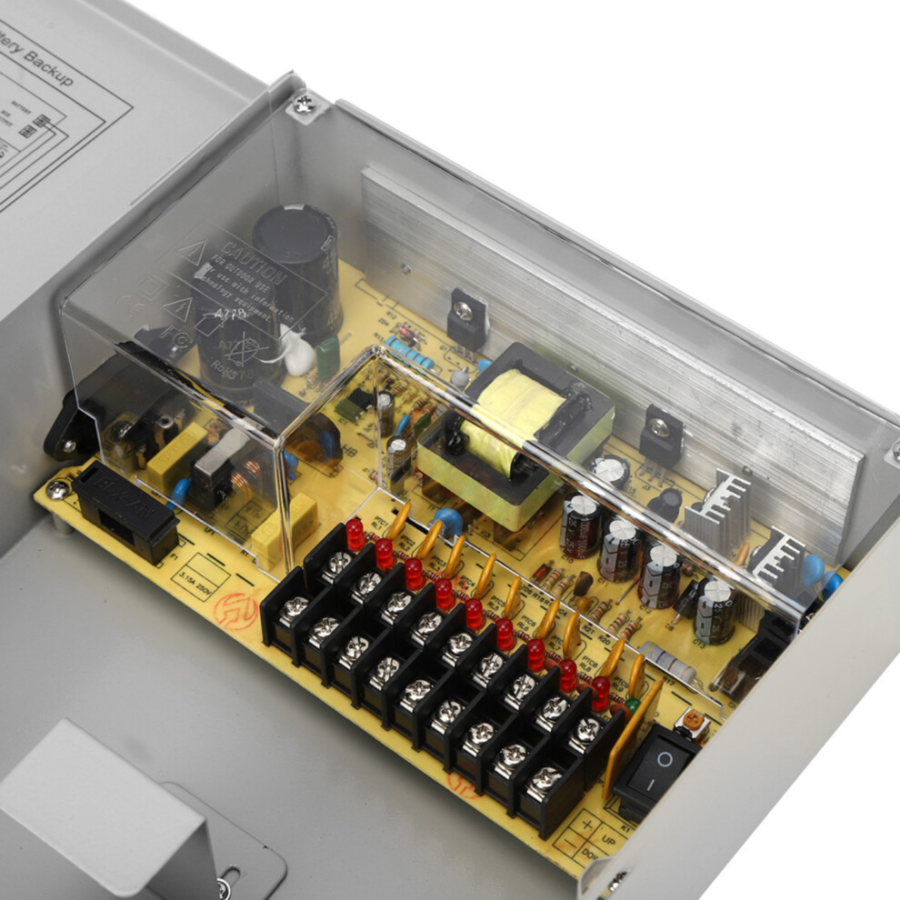 12V 10A Access Control Ups Power Supply Box With Pwm And Delayed Shutdown 8451362329759