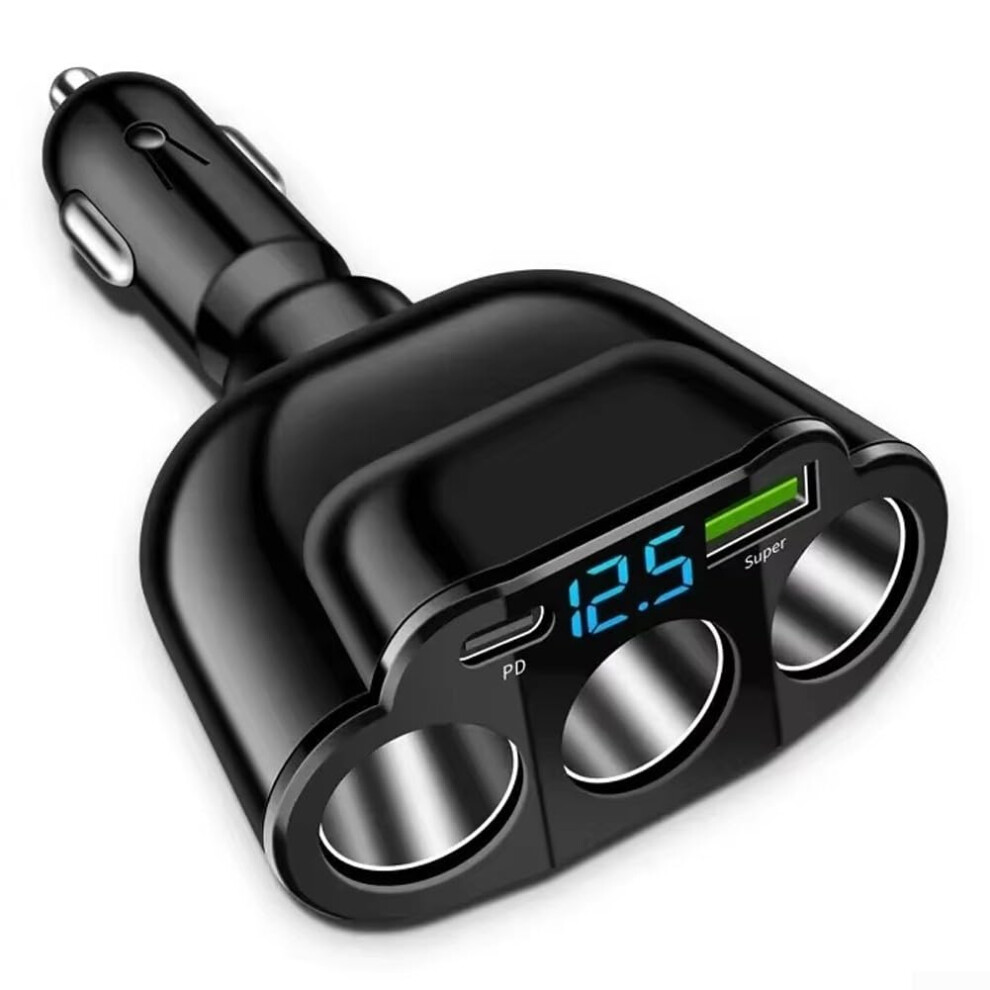 Car Charger Adapter With 66W Pd Fast Charging, For Multiple Ports, And Convenient Design 9339159282083