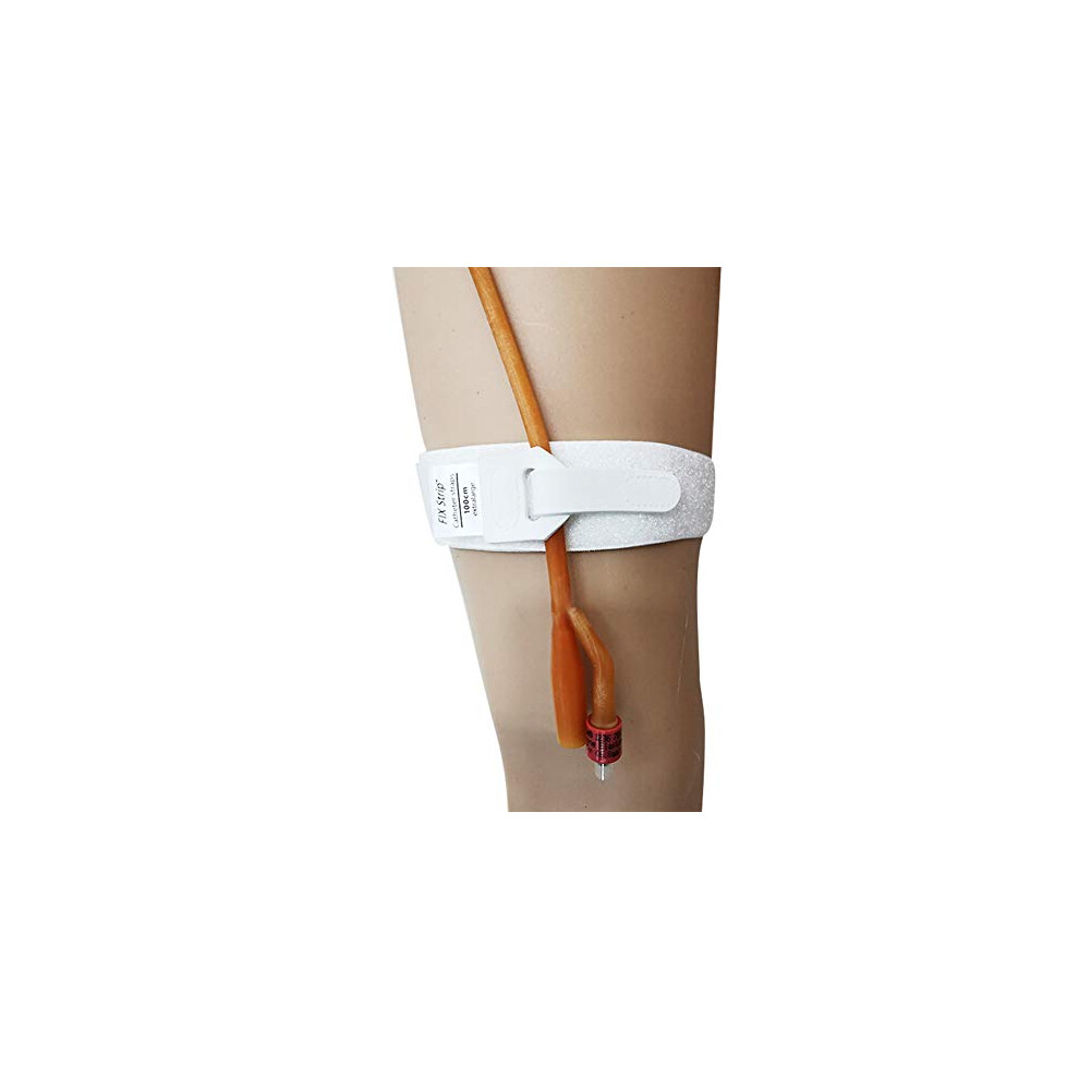 Catheter Tube Holder, Secure Leg Strap for Urinary Bag, Ensures Comfortable Mobility White-1