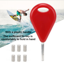 Schlüssel-Schraubensatz für Surfbrett-Flossen – FCS Flossen, Rot, Metall, 1,8 cm Innensechskant