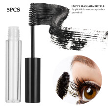 5 Stück 3 ml durchsichtige Kunststoff-Glaswimpernwachstum-Öl-Tube Mascara-Dispenser