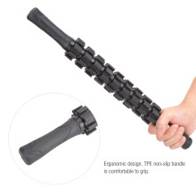 9-Gang-Sport-Massage-Roller-Stick EVA+TPE 46,5 cm Schwarz Fitness Muskelkater