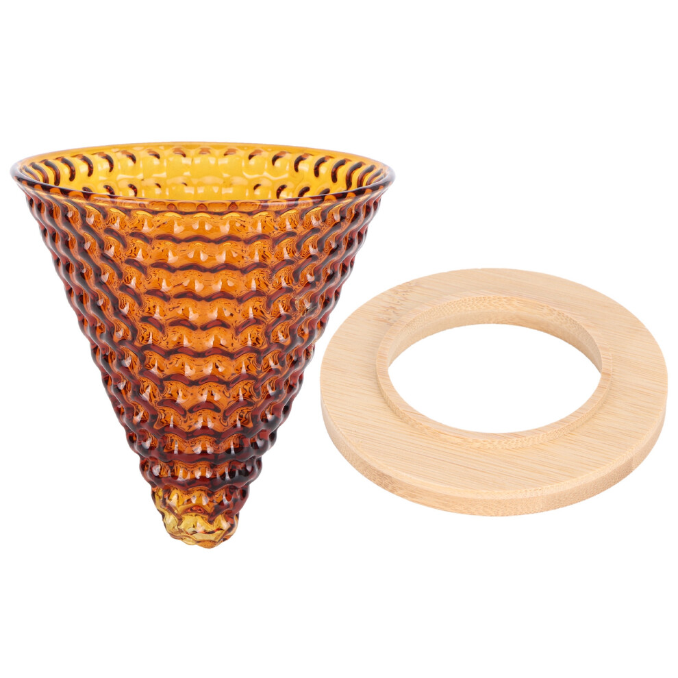 Coffee Pot Filter, Wooden Base Coffee Maker, High-Quality Glass + Wooden Reusable Coffee Funnel for Stable Water Flow, Designed for Making Coffee in H-image-OPC-PN25XD6-NEW