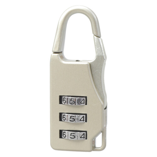 Travel Mini 3 Digit Number Password Code Lock Small-Silver