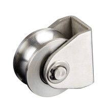 Hardware for window Lifting Ring Bearing U-shaped Small Track Wheel Stainless Steel Pulley Steel Wire Moving Fixed Pulley (Size : U201 48)