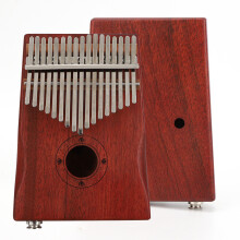 17-Key Mahogany Kalimba Thumb Piano with Bag & Audio Cable, 185mm