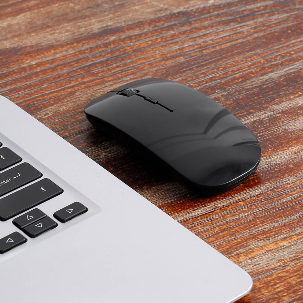 Ultra-Thin 2.4G Wireless Optical Mouse 1600Dpi, 10M Range, Black 4611362331501