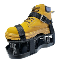 Grass Lawn Aerator Shoes Loose Soil Lawn Aerator Aerating Lawn Spring Base Grass Spikes Shoes Grass Cultivator For Yard Patio Garden(Black)
