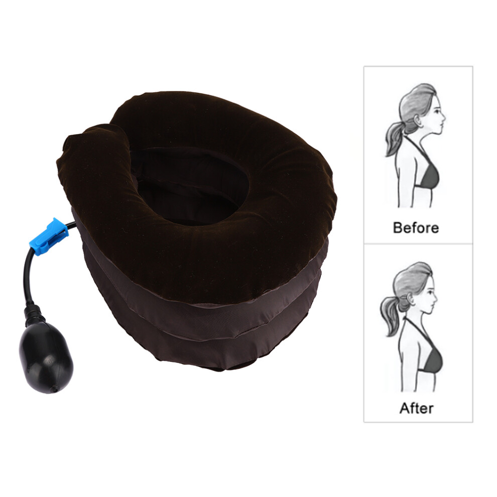 3 Layer Inflatable Cervical Neck Support for Pain Relief and Traction