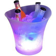 Refugio de hielo iluminado: Cubo de hielo LED de gran capacidad, impermeable, el color cambia automáticamente, resistente y ligero, PP de grado