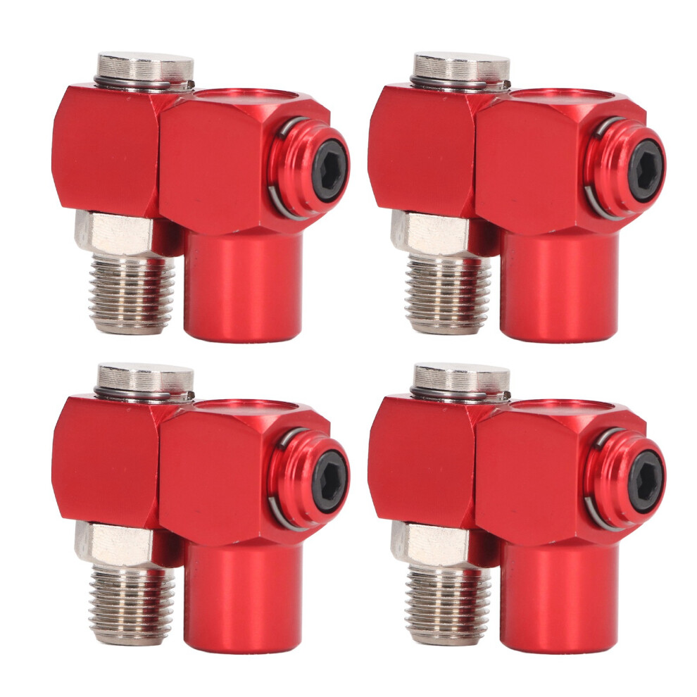 Set Of 4 Industrial Air Hose Connectors 1/4In Npt Thread 360 Degree Swivel 6931362337098
