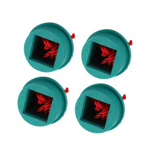 4 Stück grüne Gummi-Billardkreidehalter 4x3,5x4cm Snookerzubehör