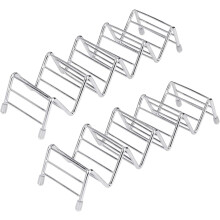 Stilvolle Taco-Halter, rostfreier Edelstahlständer, Taco-Backblech für weiche und harte Taco-Schalen, elegantes Design, viel Platz für Tacos,