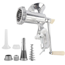 Kit tubo insaccatrice con impugnatura ergonomica per funzionamento manuale, porta di alimentazione ovale, tritacarne con tubo di misurazione, imbuto,