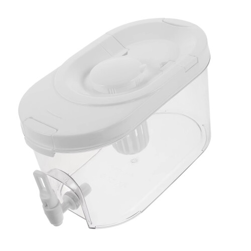 Leak Proof Plastic Cold Beverage Dispenser-Rectangular White
