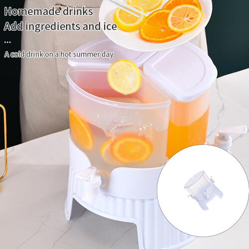 Rotating 3 Spigots Refrigerator Pitcher Dispenser High Capacity 1