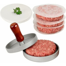 Aluminiumslegeringsform, professionelt burgerlook, gaveidé til madlavningsentusiaster, pladsbesparende design for nem opbevaring, 100 ark
