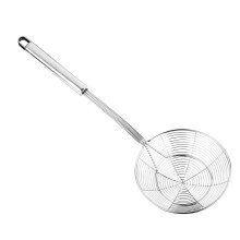 Coador tipo aranha em aço inoxidável resistente ao calor, utensílio de cozinha profissional com cesto de rede côncavo para cozinhar com