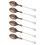 6pc Acrylic Handle Coffee Stirrers Antique Leaf-red bronze 1