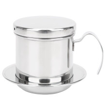 Cafeteira manual, filtro de gotejamento para café vietnamita, sabor suave e adocicado, xícara de café em aço inoxidável resistente a manchas,