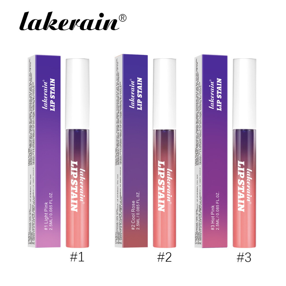(3Colors) 3Pcs Lip Stain Peel Off Set,Lip Liner Stain Long Lasting Waterproof,Lip Tint Stain Wipe Off Transfer Proof