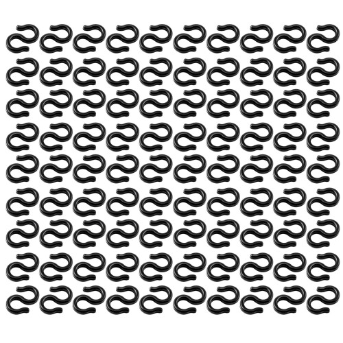 Black S-Hook Clips Hook Shifts Cable Brake Gear Cable-50pcs