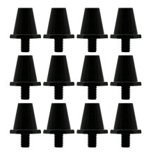 12Pcs Aluminum Football Studs, Football Boot Studs-Black 15mm