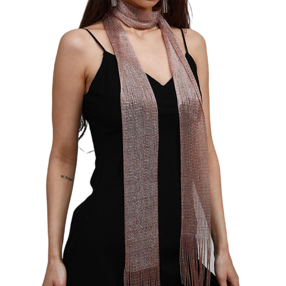 Woman Sheer Scarf for Masquerades Bride Wedding-khaki-image-OPC-PN26758-NEW