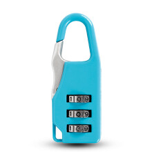 3 Digit Small Lock Mini Combination Padlock for Mini-Sky Blue