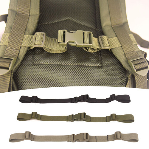 Backpack Chest Bag Strap Adjustable Shoulder Strap Hiking-Black 2