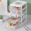Plastic Desk Storage Box Desktop Organizer Clear Drawers-pink 2 2