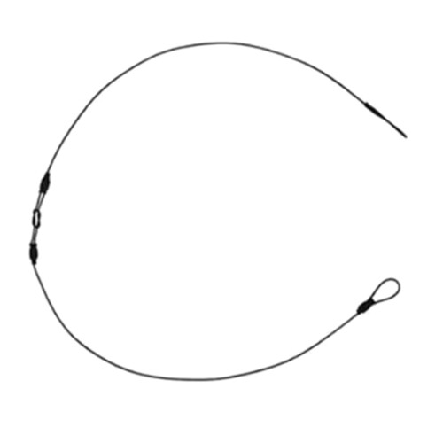 Transport Double Looped End Black Coated Stainless Braided