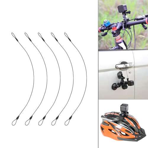Transport Double Looped End Black Coated Stainless Braided 1