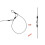 Transport Double Looped End Black Coated Stainless Braided 5