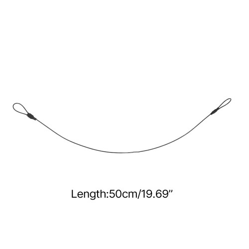 Transport Double Looped End Black Coated Stainless Braided 2