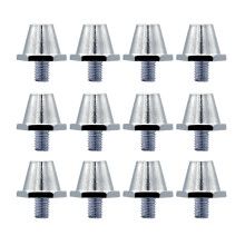 12Pcs Quality Football Shoe Studs for 5MM Threaded-Silver 11mm
