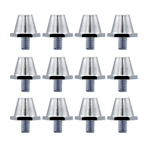12Pcs Quality Football Shoe Studs for 5MM Threaded-Silver 11mm