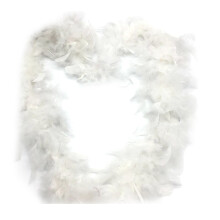 Female Feather Boas Scarf Theme Party Neck Wear-White