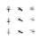 12Pcs Quality Football Shoe Studs for 5MM Threaded-Silver 11mm 7
