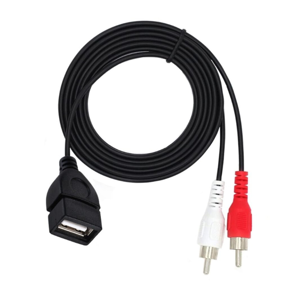 Usb Female To 2Rca Male Video Composite Adapter Converters Cable Extension Cord For Phone Tablet Home 0.3M A 9323874017860