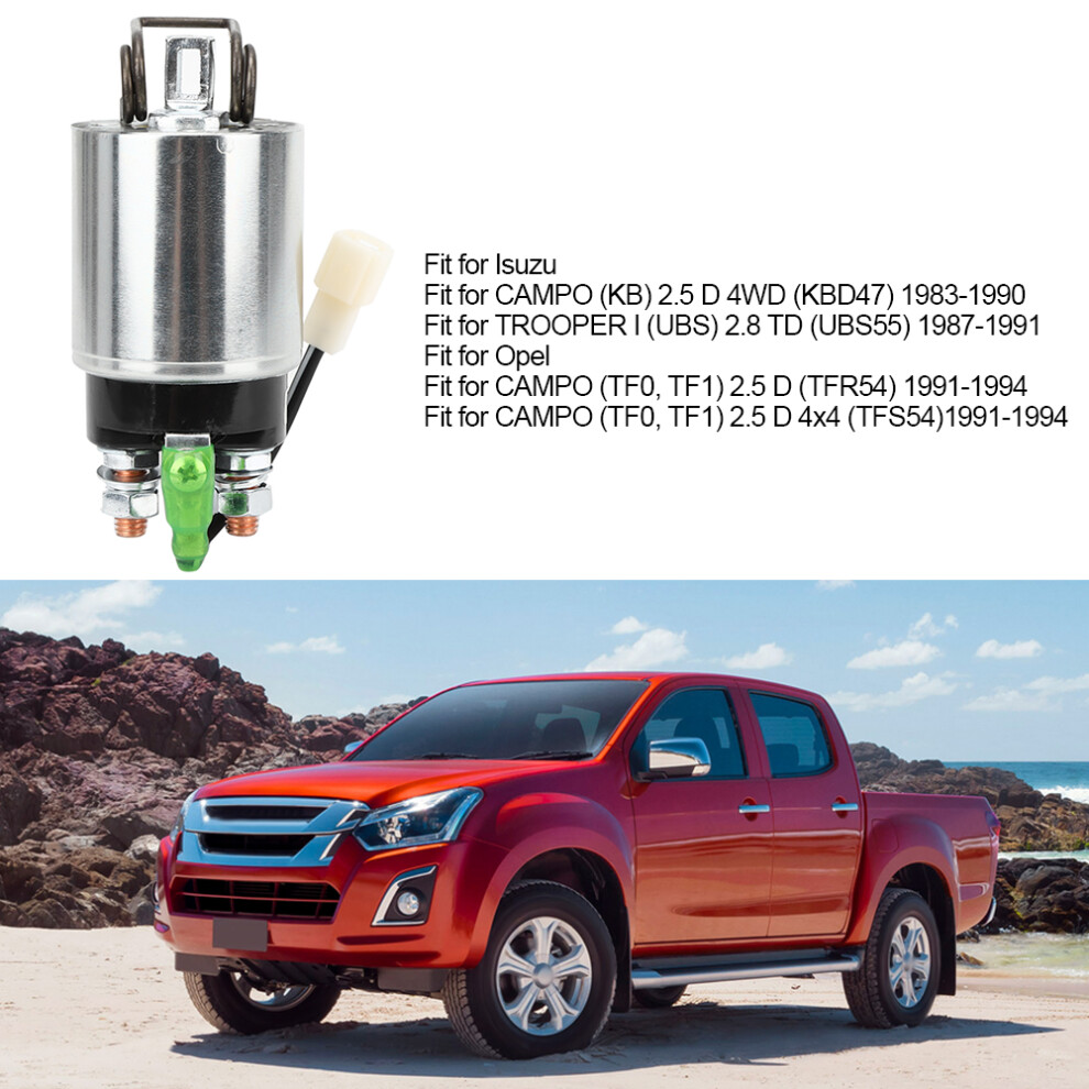Starter Solenoid Relay For Isuzu Opel 2.5D-3.1D Aluminum, Oem 8-94337-444-0 4401362339863