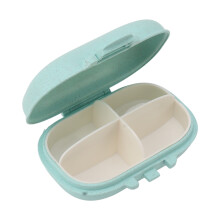 Tragbare grüne Medizin-Organizer-Box, 9,5 cm x 6,5 cm x 3 cm