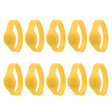 RFID Yellow 13.56Mhz Silicone Wristband 10pcs for Sauna Pool Use