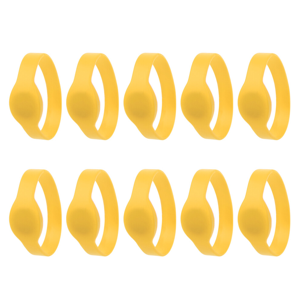 Rfid Yellow 13.56Mhz Silicone Wristband 10Pcs For Sauna Pool Use 7621362339749
