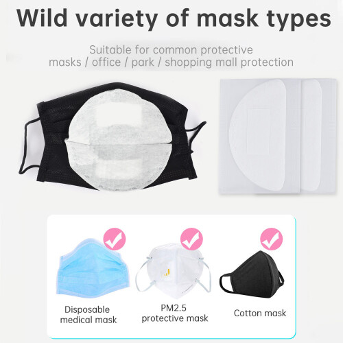 50PCS Disposable Face Mask Filter Pads, 3-Layer, Breathable, 12.5x12cm 2