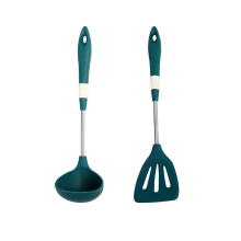 Conjunto de espátulas de silicone resistentes ao calor, atóxicas para uma culinária saudável, cabo de madeira para maior conforto ergonômico,