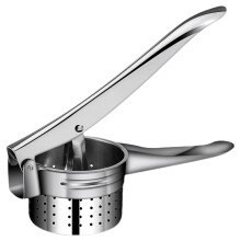 Premium Quality Potato Press with Lever Principle Design, Removable and Interchangeable Discs and Full Hole Structure, Heavy Duty Stainless Steel Cons