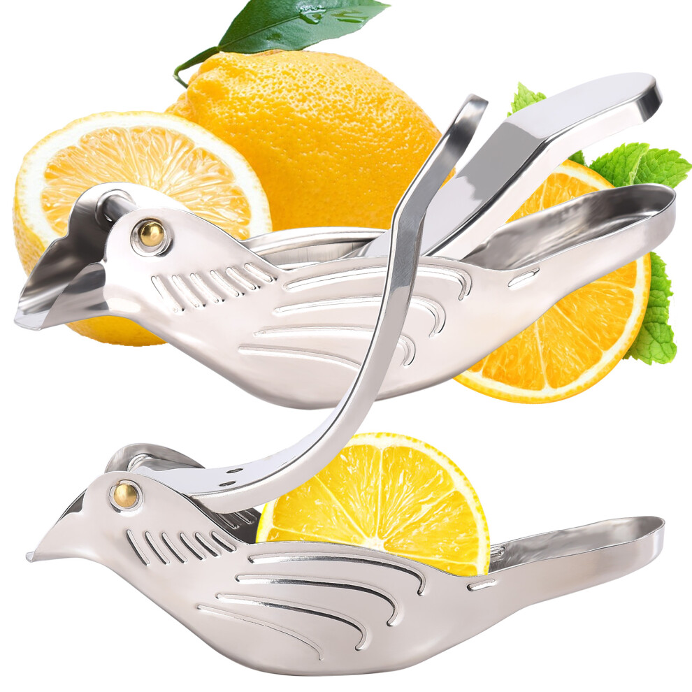 Manual Stainless Steel Juicer, Dishwasher Safe Easy Clean For Elegant Bird Shaped Lemon Squeezer, Silver, 4PCS-image-OPC-PN26DC6-NEW