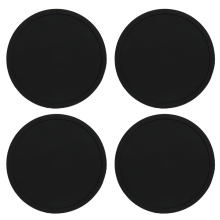 Non-Slip Round Coasters, Heat Insulating Reusable Silicone Drink Coasters with Grooved Design for All Types of Cups